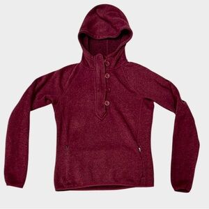 The North Face Crescent Sunshine Hoodie Sweatshirt Womens Medium Burgundy GUC